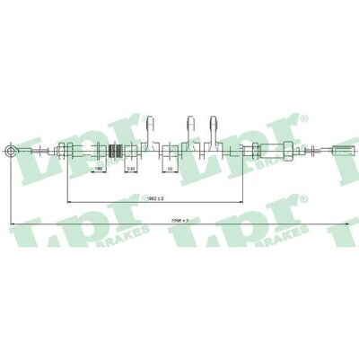 LPR C0984B Bremsekabel - Passer til Fiat Ducato III Van & Chassis LPR C0984B Bremsekabel - Passer til Fiat Ducato III Van & Chassis