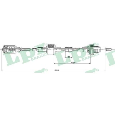 Cavo Frizione LPR C0125C per Opel Corsa B Cavo Frizione LPR C0125C per Opel Corsa B