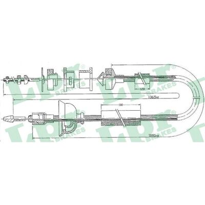 LPR C0170C - Spojkový kabel pro Peugeot 405 LPR C0170C - Spojkový kabel pro Peugeot 405