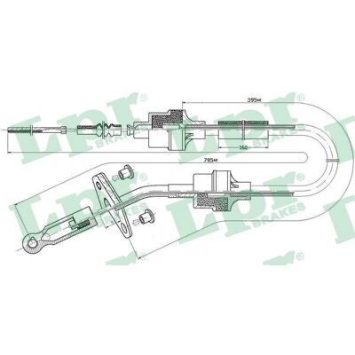 Fiat Palio C0412C Kupplungsseil - OEM Länge 787/307mm Fiat Palio C0412C Kupplungsseil - OEM Länge 787/307mm