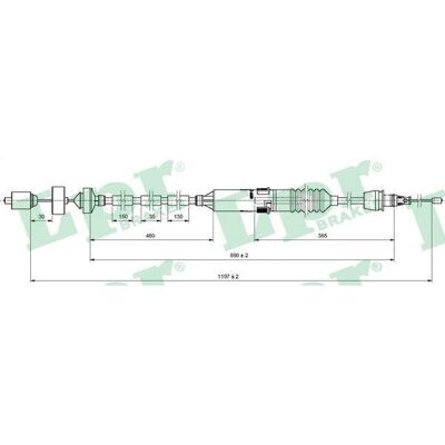 Renault Laguna C0471C Clutch Kabel - Automatisk justering Renault Laguna C0471C Clutch Kabel - Automatisk justering
