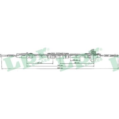 LPR C0459C - Clutch Kabel VW Transporter - Manuel justering LPR C0459C - Clutch Kabel VW Transporter - Manuel justering