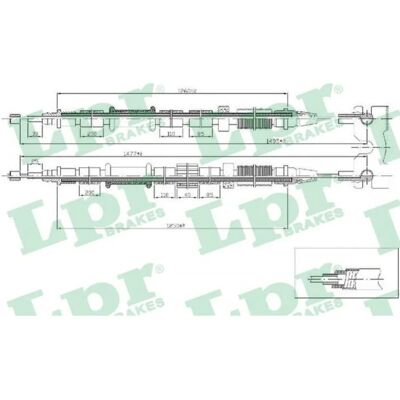 LPR C1674B - Parking Brake Cable for Opel Corsa C LPR C1674B - Parking Brake Cable for Opel Corsa C
