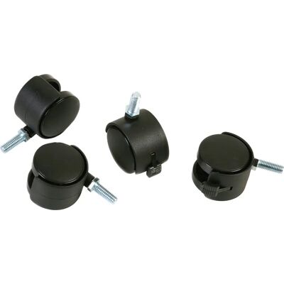 Serena Archimede Scaffale Metallo Set 4 Ruote in Nylon - Accessori per Mensole Serena Archimede Scaffale Metallo Set 4 Ruote in Nylon - Accessori per Mensole