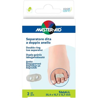 Pietrasanta Pharma Spa Tåseparer master-aid fotvård med dubbelt ring liten Pietrasanta Pharma Spa Tåseparer master-aid fotvård med dubbelt ring liten