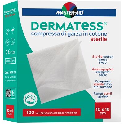 Pietrasanta Pharma Master-Aid Garza di cotone sterile - 10x10cm Pietrasanta Pharma Master-Aid Garza di cotone sterile - 10x10cm