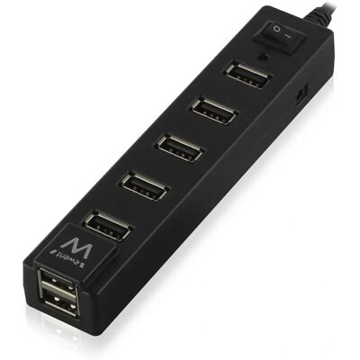 Hub USB Ewent EW1130 7 Portas - USB 2.0 Preto Hub USB Ewent EW1130 7 Portas - USB 2.0 Preto