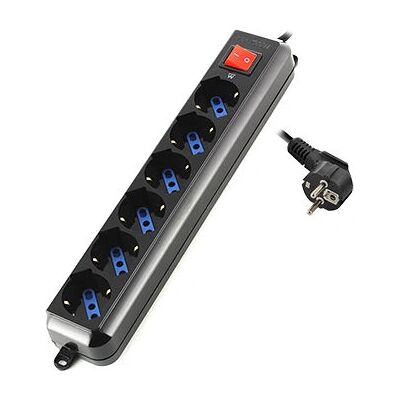 Ewent EW3924 Verlängerung - 6 Steckdosen, 1,5m, Schwarz Ewent EW3924 Verlängerung - 6 Steckdosen, 1,5m, Schwarz