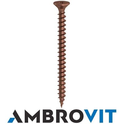 Tornillo de madera bronce Ambrovit - 6x140 mm - Uso múltiple Tornillo de madera bronce Ambrovit - 6x140 mm - Uso múltiple