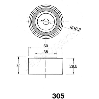 JAPANPARTS BE-305 Vibration Damper - Timing Belt Tensioner JAPANPARTS BE-305 Vibration Damper - Timing Belt Tensioner