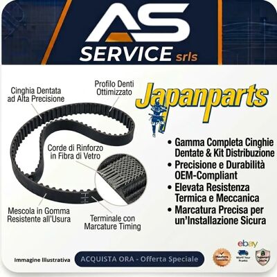 JAPANPARTS DD-587 Välivän hihna - yhteensopiva useiden ajoneuvojen kanssa JAPANPARTS DD-587 Välivän hihna - yhteensopiva useiden ajoneuvojen kanssa