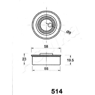 Ashika Modell 4505 Zahnriemen Spanner - Zahnriemen Spannrolle Ashika Modell 4505 Zahnriemen Spanner - Zahnriemen Spannrolle