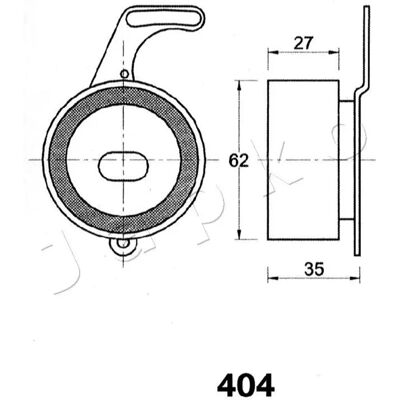 Japko Zahnriemen-Spannrolle für Honda Accord & Prelude - 62mm Durchmesser, 27mm Höhe Japko Zahnriemen-Spannrolle für Honda Accord & Prelude - 62mm Durchmesser, 27mm Höhe
