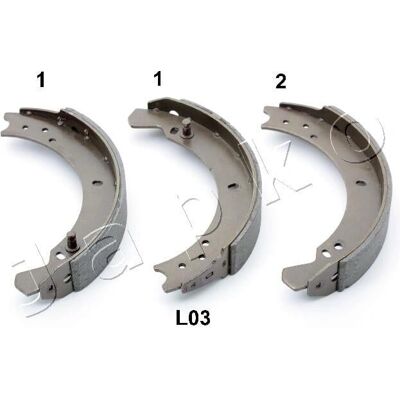 Sapatas de freio traseiras Land Rover - Diâmetro 254mm, Largura 38mm Sapatas de freio traseiras Land Rover - Diâmetro 254mm, Largura 38mm