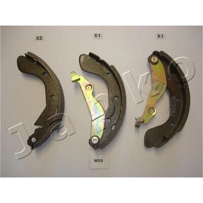 JAPKO Modello 55W03 Pastiglie freno posteriori per Chevrolet Opel DaeWoo JAPKO Modello 55W03 Pastiglie freno posteriori per Chevrolet Opel DaeWoo