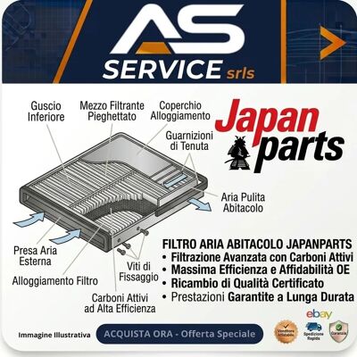JAPANPARTS FAA-MA15 Filtre d'Air - Habitacle, Pollen, Mazda CX-5, 6, 3 JAPANPARTS FAA-MA15 Filtre d'Air - Habitacle, Pollen, Mazda CX-5, 6, 3