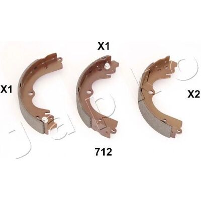 Japko Bremsbackensatz - 228,6mm Durchmesser, 38mm Breite - Bremsbacken für Subaru Legacy Japko Bremsbackensatz - 228,6mm Durchmesser, 38mm Breite - Bremsbacken für Subaru Legacy