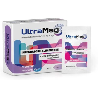Pharmanutra Ultramag - 20 bustine - Supporto energia e umore - Integratore alimentare Pharmanutra Ultramag - 20 bustine - Supporto energia e umore - Integratore alimentare