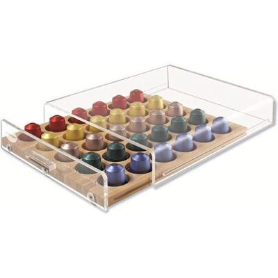 Macom 835 Porte-capsules de café - Bois & Transparent Macom 835 Porte-capsules de café - Bois & Transparent