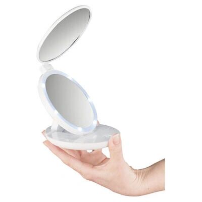 Miroir de Maquillage Macom Doppio Blanc - Pliable, 7x, LED Miroir de Maquillage Macom Doppio Blanc - Pliable, 7x, LED