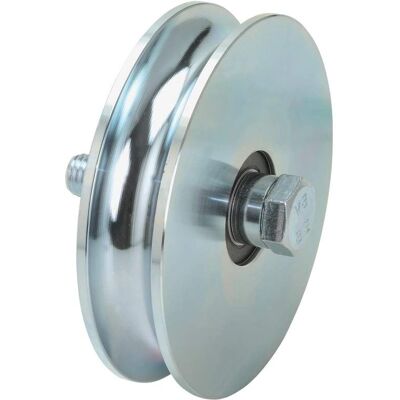 Ruota cancello zincata con 2 cuscinetti - Ø 120mm - Capacità 430kg Ruota cancello zincata con 2 cuscinetti - Ø 120mm - Capacità 430kg