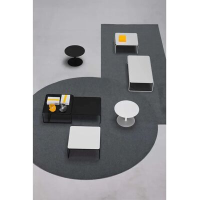 Lapalma Toe' Couchtisch - HPL Fenix Weiß-Schwarz 70x70cm Lapalma Toe' Couchtisch - HPL Fenix Weiß-Schwarz 70x70cm