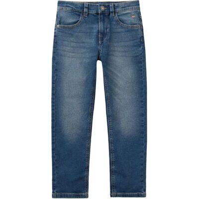 Jeans slim Benetton Eco-Recycle Azul Escuro - Crianças Jeans slim Benetton Eco-Recycle Azul Escuro - Crianças