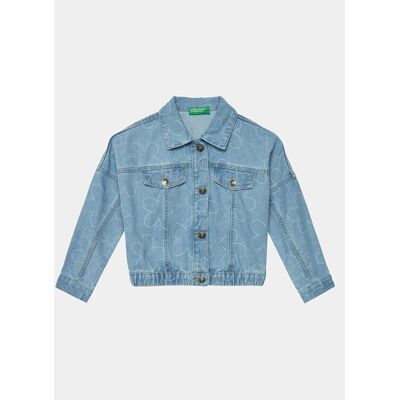Benetton Model XL Dziecięca Kurtka z Kwiatami Benetton Model XL Dziecięca Kurtka z Kwiatami
