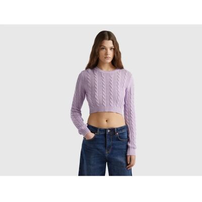 Benetton L-XL Lila Damen Pullover - Women Benetton L-XL Lila Damen Pullover - Women