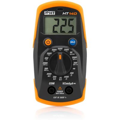 HT ITALIA HT14D Multimeter - Kompakt Digital, 500V, 200mA HT ITALIA HT14D Multimeter - Kompakt Digital, 500V, 200mA