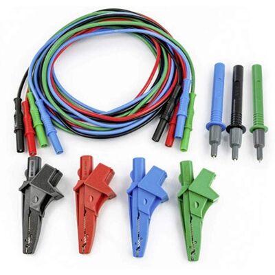 HT Instruments Messleitungen Set - 4 Kabel, Krokodilklemmen, 3 Prüfspitzen HT Instruments Messleitungen Set - 4 Kabel, Krokodilklemmen, 3 Prüfspitzen