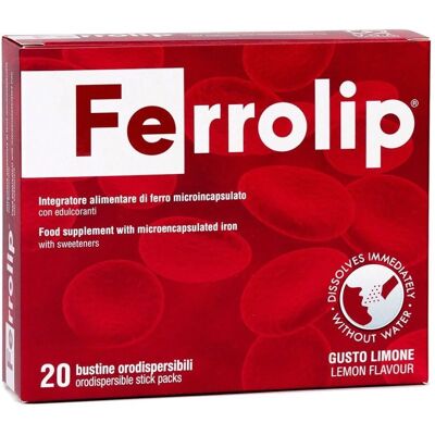 Ferrolip - Microencapsulated Iron Pyrophosphate Supplement - 20 sachets Ferrolip - Microencapsulated Iron Pyrophosphate Supplement - 20 sachets