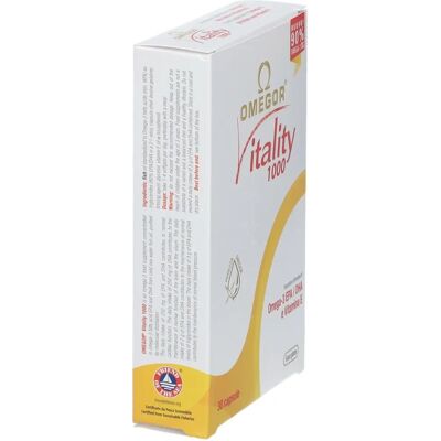 Uga Nutraceuticals Omegor Vitality 1000 - Omega3 EPA DHA 30 Caps Uga Nutraceuticals Omegor Vitality 1000 - Omega3 EPA DHA 30 Caps