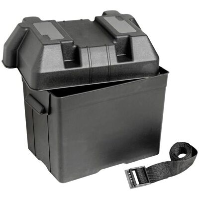Scatola batteria Osculati - 95A, Nera, Plastica, Sicura Scatola batteria Osculati - 95A, Nera, Plastica, Sicura