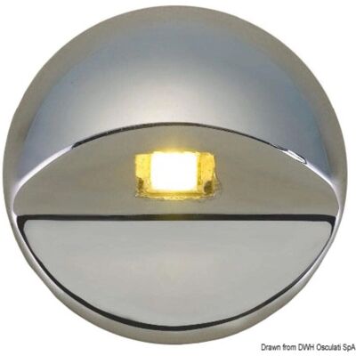 Luce di Cortesia LED Osculati - Blu - Acciaio Inossidabile - Montaggio a Pressione Luce di Cortesia LED Osculati - Blu - Acciaio Inossidabile - Montaggio a Pressione