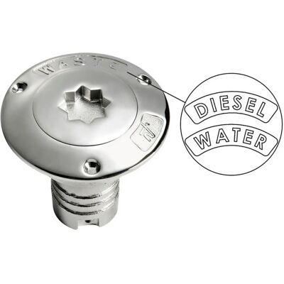 Tappo di riempimento in acciaio inox Osculati - 38mm - Regolamentazione DIN Tappo di riempimento in acciaio inox Osculati - 38mm - Regolamentazione DIN