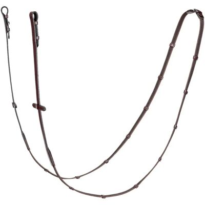 Equiline Pferdezügel - Rutschfeste Leder 7 Stopps Equiline Pferdezügel - Rutschfeste Leder 7 Stopps