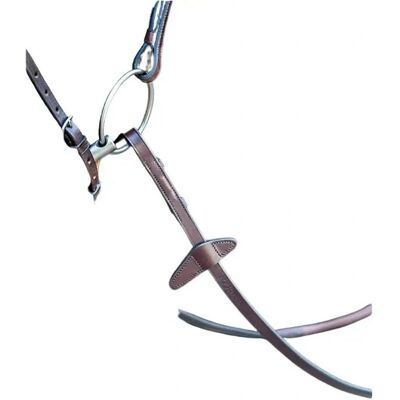 Equiline Leder/Gummi Zügel mit Stop - Braun Equiline Leder/Gummi Zügel mit Stop - Braun