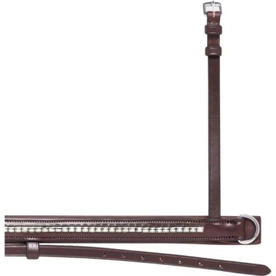EQUILINE Pferdenasenband mit Silberkette - Gepolstert, Verstellbar, für Cob & Pferd EQUILINE Pferdenasenband mit Silberkette - Gepolstert, Verstellbar, für Cob & Pferd