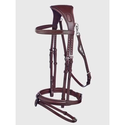Equiline Pferdehalfter - Anatomisch, Italienisches Leder, Breites Kopfstück Equiline Pferdehalfter - Anatomisch, Italienisches Leder, Breites Kopfstück