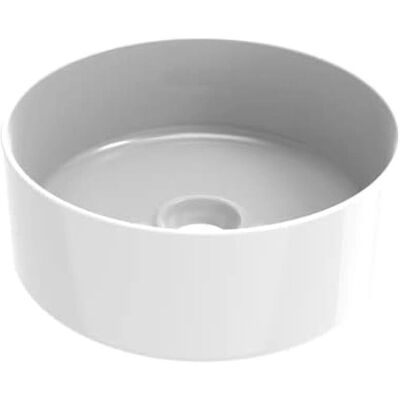 Ercos - Okrągła ceramiczna umywalka Biała Lśniąca - Łazienka - N/A Ercos - Okrągła ceramiczna umywalka Biała Lśniąca - Łazienka - N/A