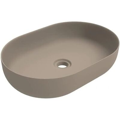Lavabo ovalado cappuccino mate de Ercos - Lavabo de Baño Lavabo ovalado cappuccino mate de Ercos - Lavabo de Baño
