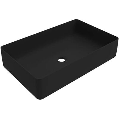 Lavabo rettangolare in ceramica Musa Musa - Nero opaco - Lavabo bagno Lavabo rettangolare in ceramica Musa Musa - Nero opaco - Lavabo bagno