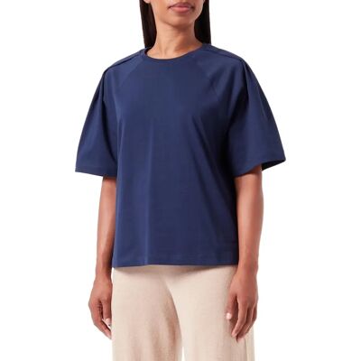 Benetton M Mörkblå Boxy Fit T-shirt - Kvinnor Benetton M Mörkblå Boxy Fit T-shirt - Kvinnor