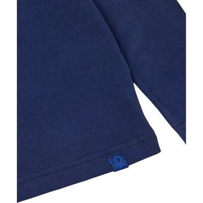Benetton S Dark Blue Kids T-shirt - Turtleneck Benetton S Dark Blue Kids T-shirt - Turtleneck