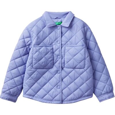 Benetton Modell 3XL Lila Lätt Quilted Jacka - Jacka Benetton Modell 3XL Lila Lätt Quilted Jacka - Jacka