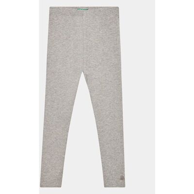 Benetton M Light Gray Logo Stretch Cotton Kids Leggings - Leggings Benetton M Light Gray Logo Stretch Cotton Kids Leggings - Leggings