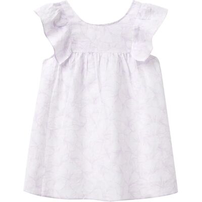Robe à motif en mélange de lin et coton - Enfants Robe à motif en mélange de lin et coton - Enfants