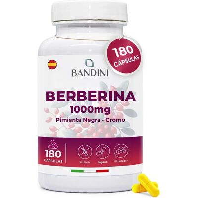 Bandini Berbérine 1000 Mg - Berberis Aristata - 180 Gélules - Publicité Bandini Berbérine 1000 Mg - Berberis Aristata - 180 Gélules - Publicité