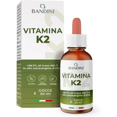 Bandini - K2 Mk-7 200 μg par goutte - Huile d'olive - Publicité Bandini - K2 Mk-7 200 μg par goutte - Huile d'olive - Publicité